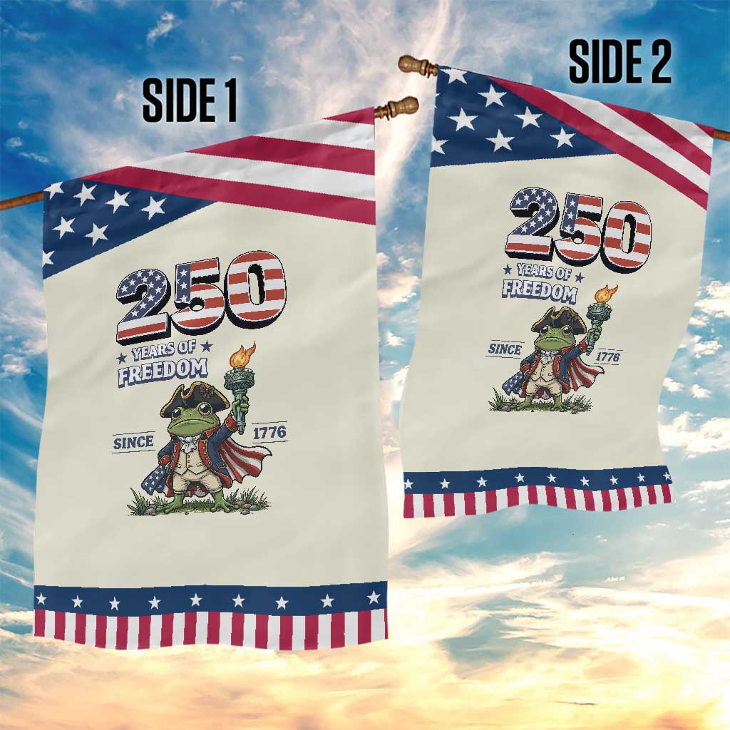 Patriotic Frog Raising The Torch Garden Flag 250 Years Of Freedom TS12 Print Your Wear