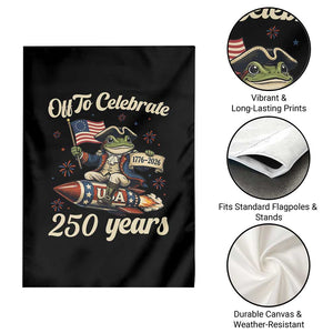 Funny Frog Off To Celebrate 250 Years Of Freedom Garden Flag Patriotic Gift TS12 Print Your Wear