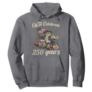 Funny Frog Off To Celebrate 250 Years Of Freedom Hoodie Patriotic Gift TS12 Charcoal Print Your Wear