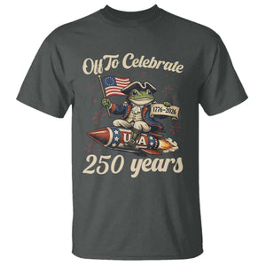 Funny Frog Off To Celebrate 250 Years Of Freedom T Shirt Patriotic Gift TS12 Dark Heather Print Your Wear