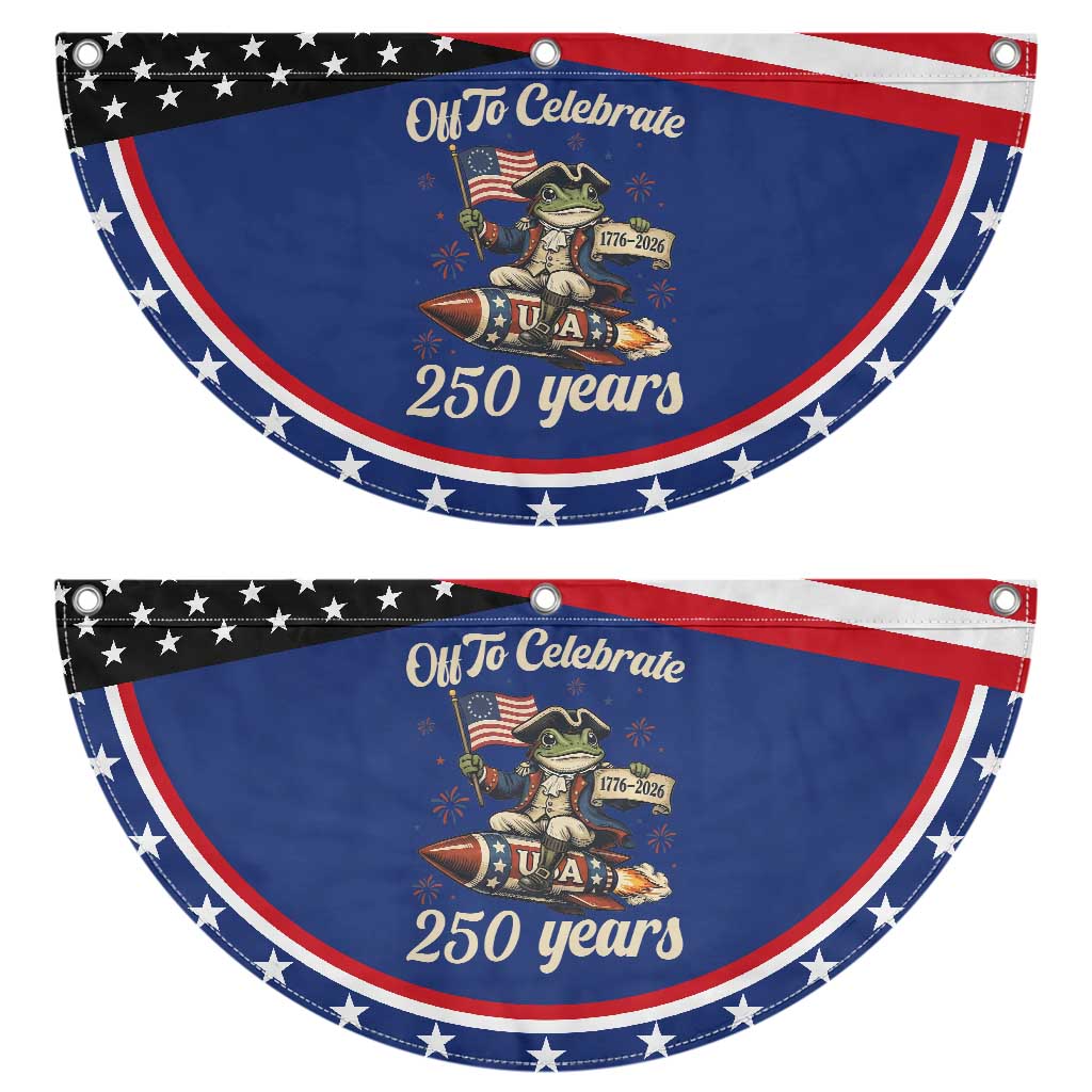 Funny Frog Off To Celebrate 250 Years Of Freedom Patriotic Fan Flag Red White Blue USA Celebration TS12 2pcs pack Classic Navy Print Your Wear