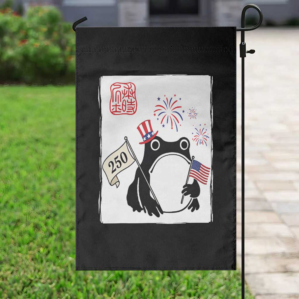 Funny Patriotic Grumpy Frog 250th Anniversary USA Garden Flag TS12 Print Your Wear