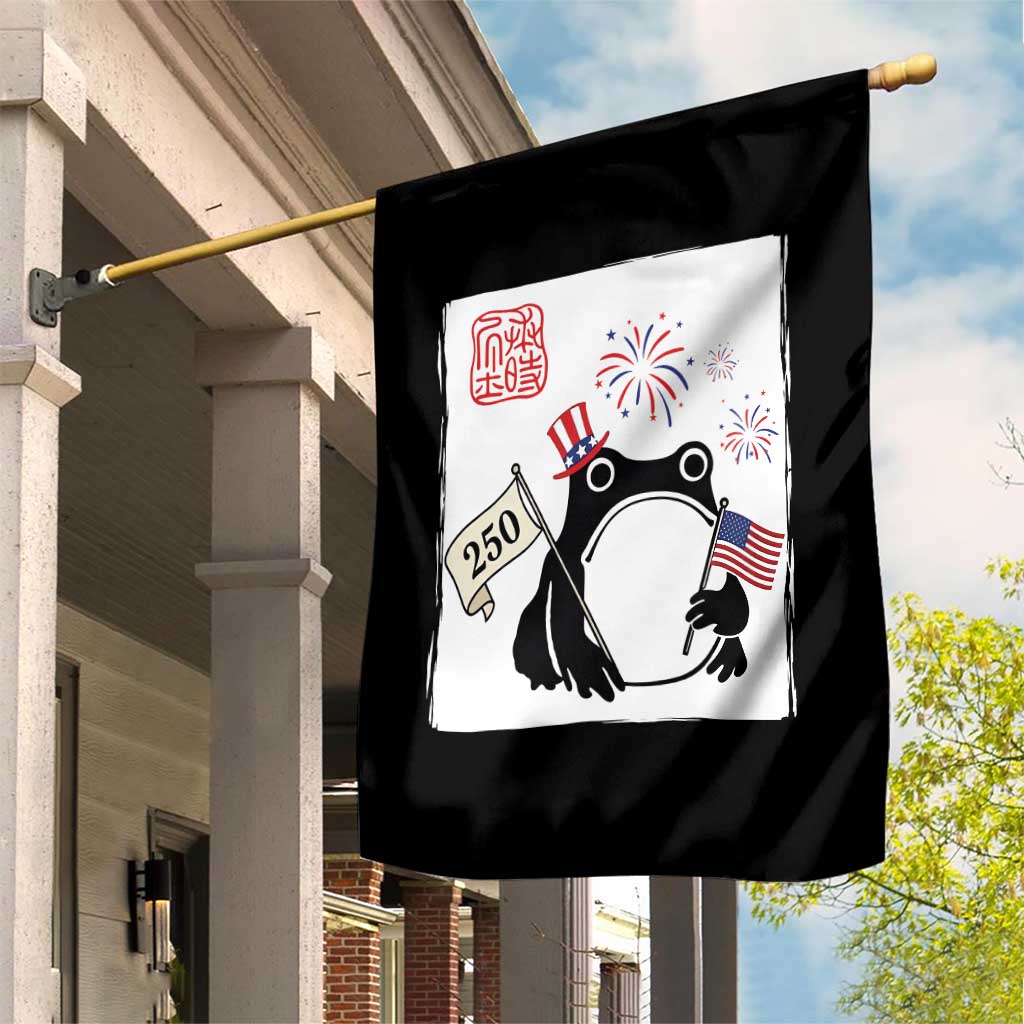 Funny Patriotic Grumpy Frog 250th Anniversary USA Garden Flag TS12 Print Your Wear