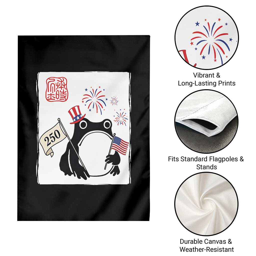 Funny Patriotic Grumpy Frog 250th Anniversary USA Garden Flag TS12 Print Your Wear