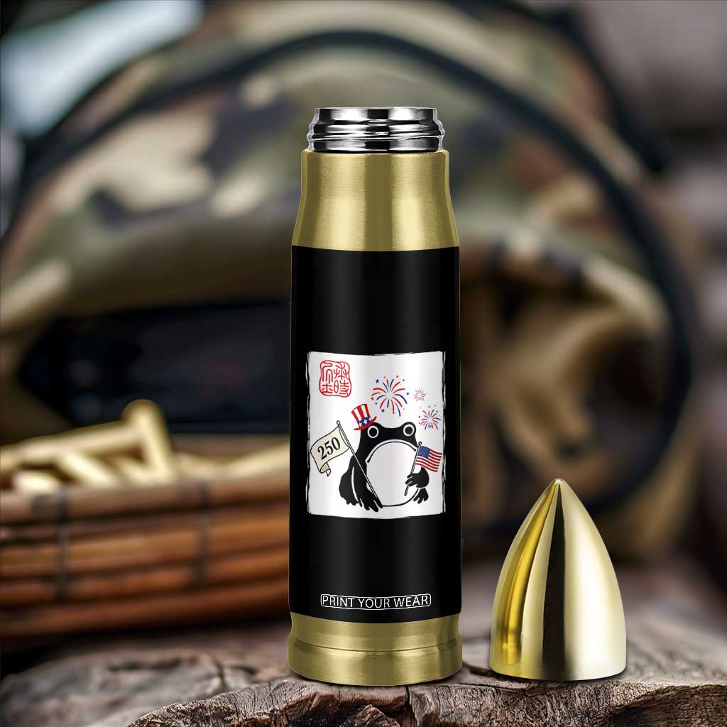 Funny Patriotic Grumpy Frog 250th Anniversary USA Bullet Tumbler TS12 Print Your Wear