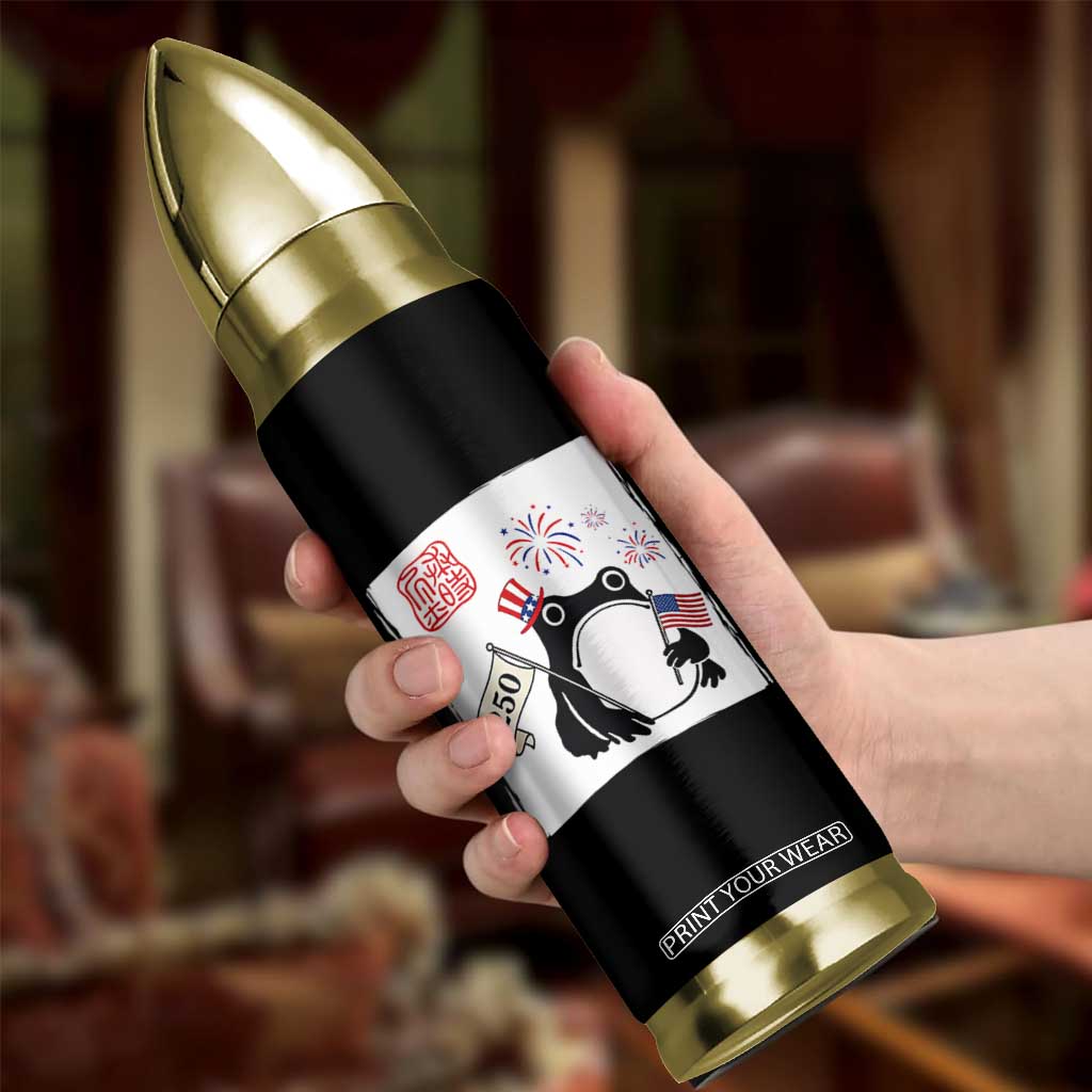 Funny Patriotic Grumpy Frog 250th Anniversary USA Bullet Tumbler TS12 Print Your Wear