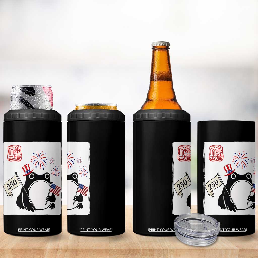 Funny Patriotic Grumpy Frog 250th Anniversary USA 4 in 1 Can Cooler Tumbler TS12 Print Your Wear