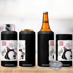 Funny Patriotic Grumpy Frog 250th Anniversary USA 4 in 1 Can Cooler Tumbler TS12 Print Your Wear