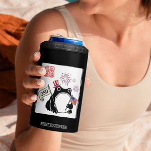 Funny Patriotic Grumpy Frog 250th Anniversary USA 4 in 1 Can Cooler Tumbler TS12 Print Your Wear