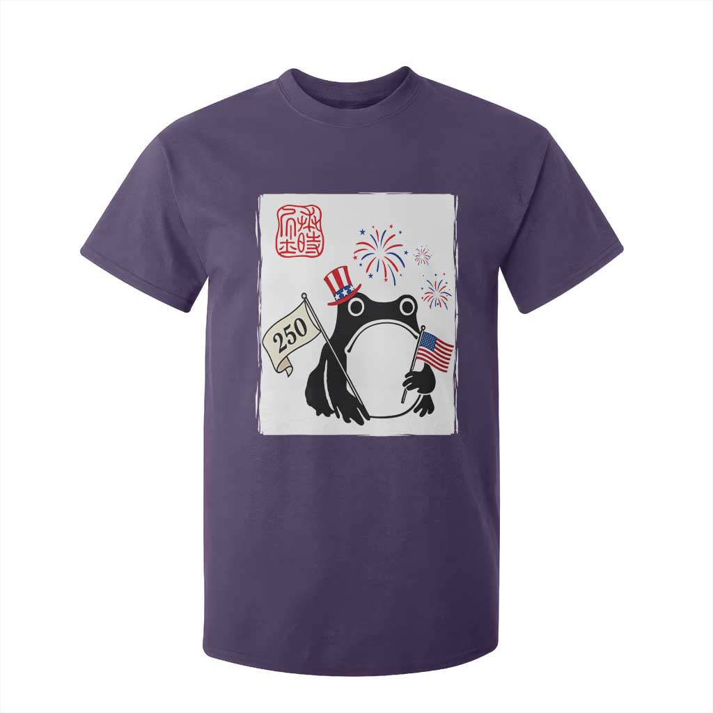 Funny Patriotic Grumpy Frog 250th Anniversary USA T Shirt For Kid TS12 Purple Print Your Wear