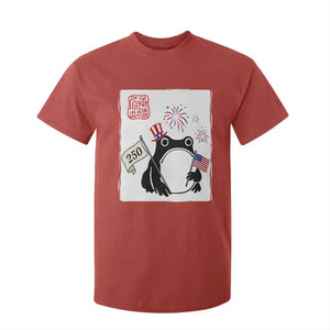 Funny Patriotic Grumpy Frog 250th Anniversary USA T Shirt For Kid TS12 Red Print Your Wear