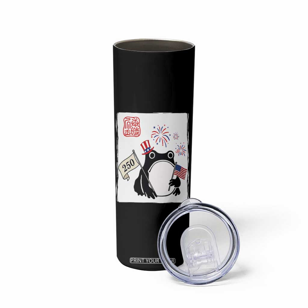 Funny Patriotic Grumpy Frog 250th Anniversary USA Skinny Tumbler TS12 Print Your Wear
