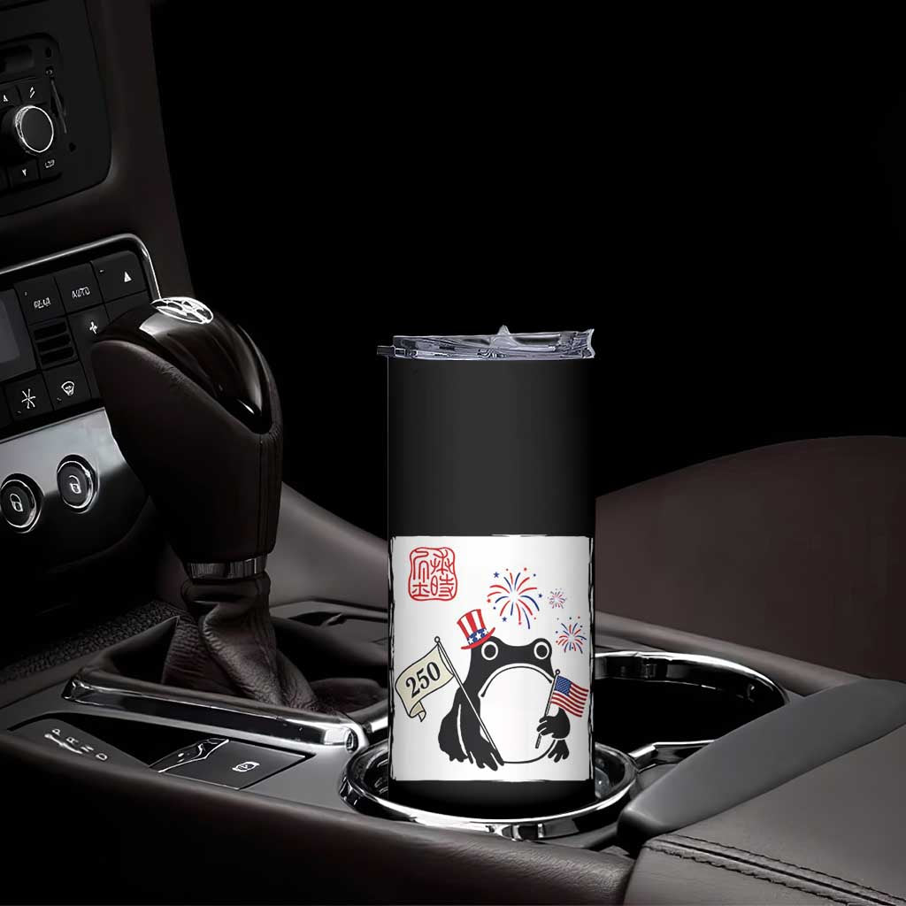 Funny Patriotic Grumpy Frog 250th Anniversary USA Skinny Tumbler TS12 Print Your Wear