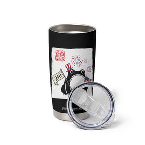Funny Patriotic Grumpy Frog 250th Anniversary USA Tumbler Cup TS12 Print Your Wear