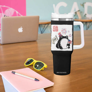 Funny Patriotic Grumpy Frog 250th Anniversary USA Tumbler With Handle TS12 Print Your Wear