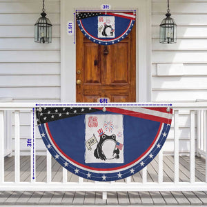 Funny Grumpy Frog 250th Anniversary USA Patriotic Fan Flag Red White Blue USA Celebration