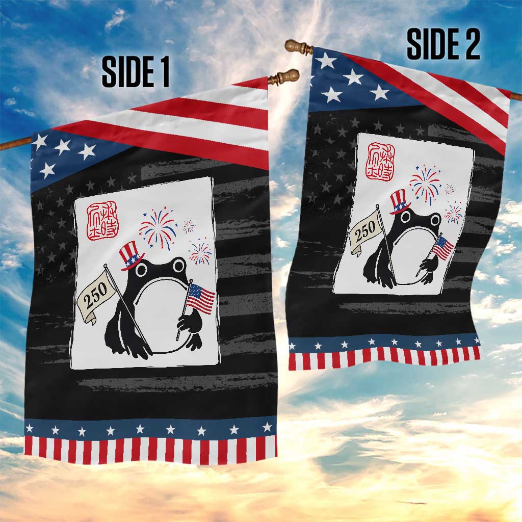 Funny Patriotic Grumpy Frog 250th Anniversary USA Garden Flag TS12 Print Your Wear