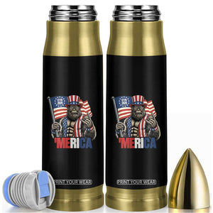 Funny Patriotic Bigfoot Merica Rock Bullet Tumbler USA 250th Anniversary TS12 Black Print Your Wear