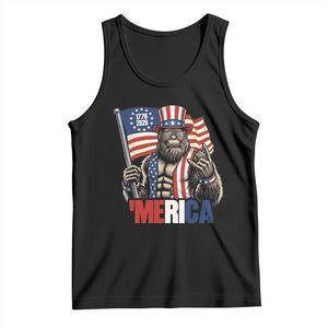 Funny Patriotic Bigfoot Merica Rock Tank Top USA 250th Anniversary TS12 Black Print Your Wear