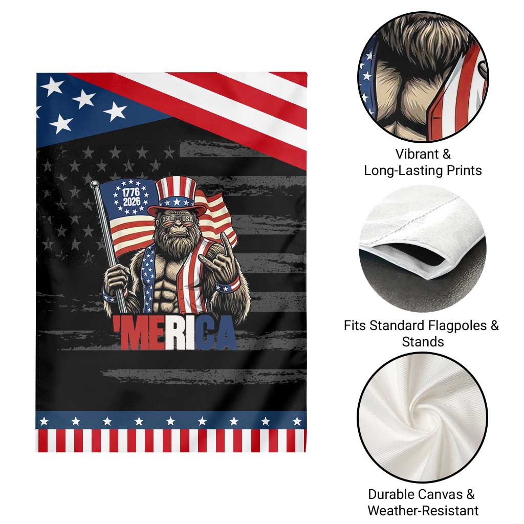 Funny Patriotic Bigfoot Merica Rock Garden Flag USA 250th Anniversary TS12 Print Your Wear