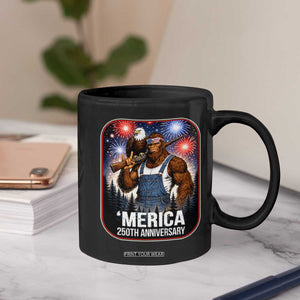 Funny Bigfoot USA 250 Years Of American Freedom Coffee Mug TS12 Print Your Wear