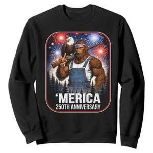 Funny Bigfoot America 250 Years Of American Freedom Sweatshirt TS12 Black Print Your Wear