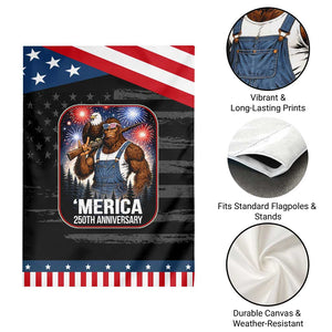 Funny Bigfoot USA 250 Years Of American Freedom Patriotic Garden Flag TS12 Print Your Wear