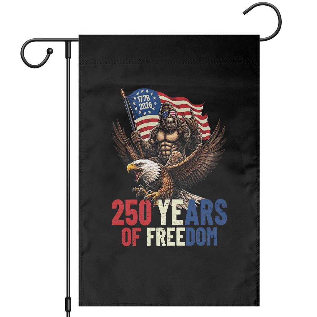 Funny Patriotic Bigfoot Garden Flag 250 Years Of American Freedom TS12 Black Print Your Wear