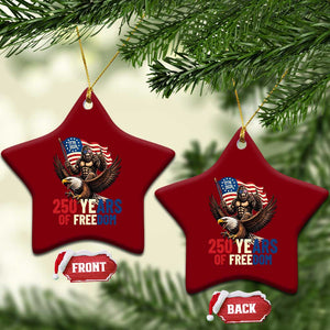Funny Patriotic Bigfoot Ceramic Ornament 250 Years Of American Freedom TS12 Print Your Wear
