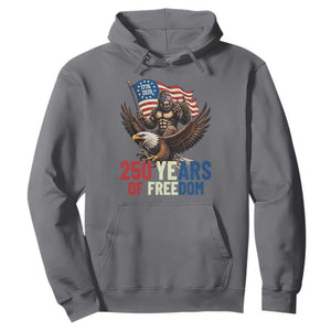 Funny Patriotic Bigfoot Hoodie 250 Years Of American Freedom TS12 Charcoal Print Your Wear