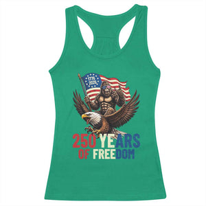 Funny Patriotic Bigfoot Racerback Tank Top 250 Years Of American Freedom TS12 Irish Green Print Your Wear