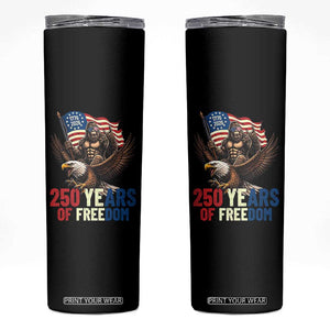 Funny Patriotic Bigfoot Skinny Tumbler 250 Years Of American Freedom TS12 Black Print Your Wear