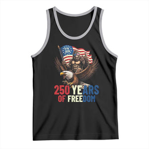 Funny Patriotic Bigfoot Tank Top 250 Years Of American Freedom TS12 Black Athletic Heather Print Your Wear