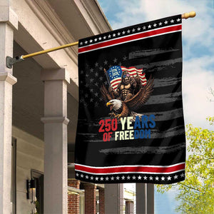 Funny Patriotic Bigfoot Garden Flag 250 Years Of American Freedom TS12 Distressed Black Red Print Your Wear