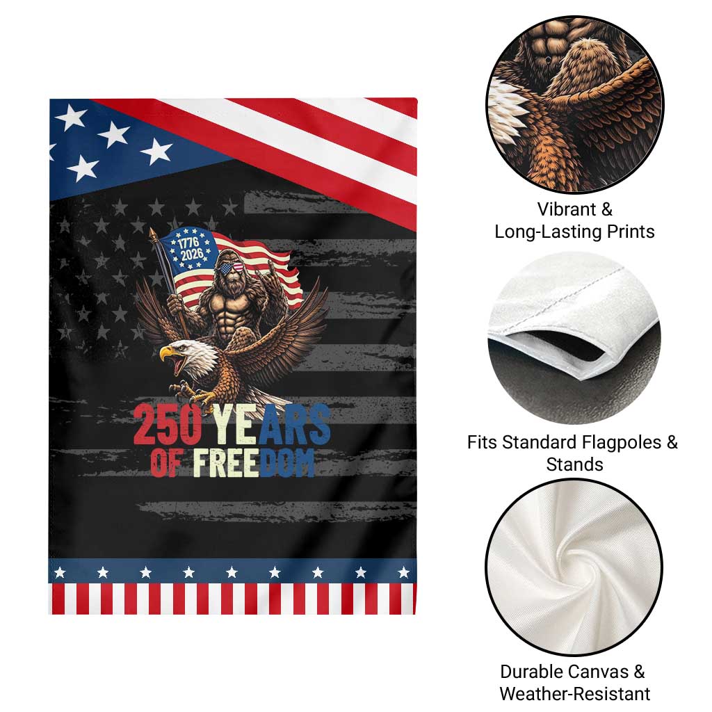 Funny Patriotic Bigfoot Garden Flag 250 Years Of American Freedom TS12 Print Your Wear