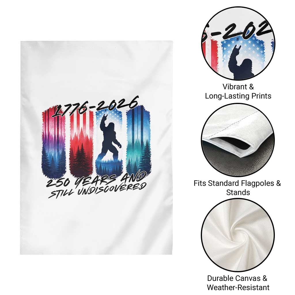 Funny Patriotic Bigfoot Garden Flag 250 Years And Still Undiscovered TS12 Print Your Wear