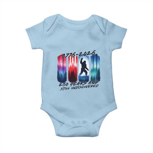 Funny Patriotic Bigfoot Baby Onesie 250 Years And Still Undiscovered TS12 Light Blue Print Your Wear