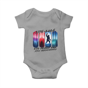 Funny Patriotic Bigfoot Baby Onesie 250 Years And Still Undiscovered TS12 Sport Gray Print Your Wear