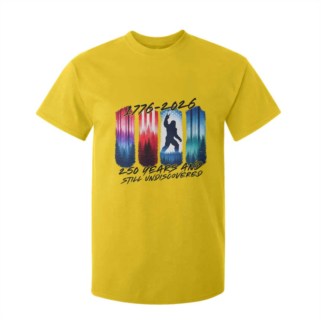 Funny Patriotic Bigfoot T Shirt For Kid 250 Years And Still Undiscovered TS12 Daisy Print Your Wear