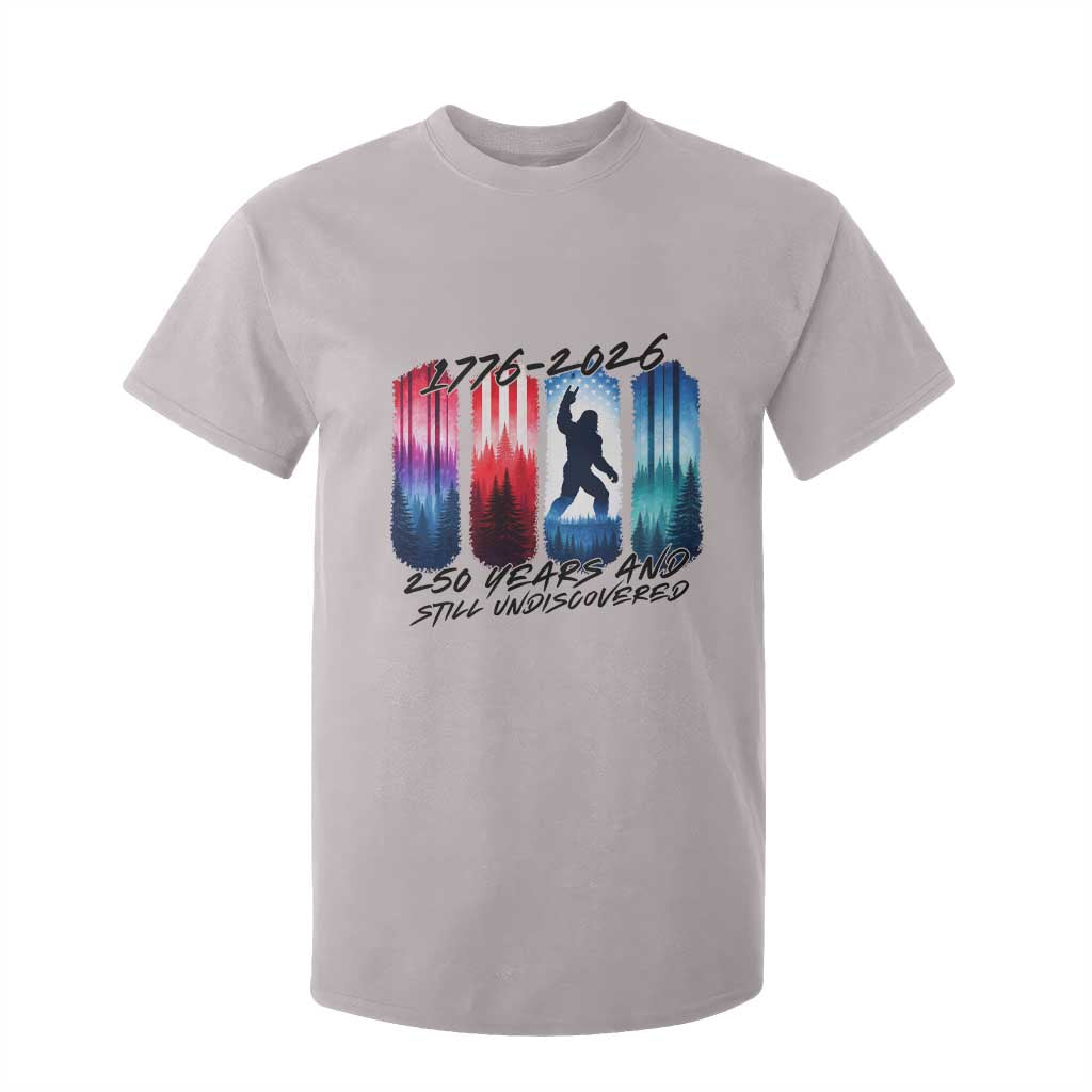 Funny Patriotic Bigfoot T Shirt For Kid 250 Years And Still Undiscovered TS12 Ice Gray Print Your Wear