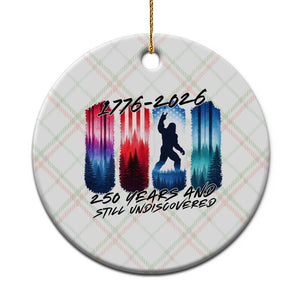 Funny Patriotic Bigfoot Ceramic Ornament 250 Years And Still Undiscovered TS12 1pc Christmas Plaid Print Your Wear
