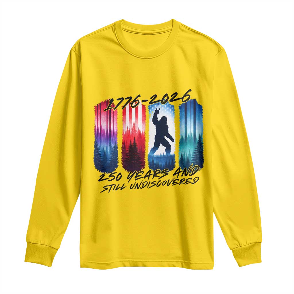 Funny Patriotic Bigfoot Long Sleeve Shirt 250 Years And Still Undiscovered TS12 Daisy Print Your Wear