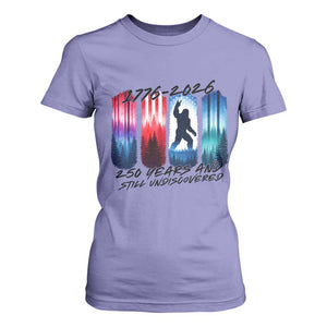 Funny Patriotic Bigfoot T Shirt For Women 250 Years And Still Undiscovered TS12 Violet Print Your Wear