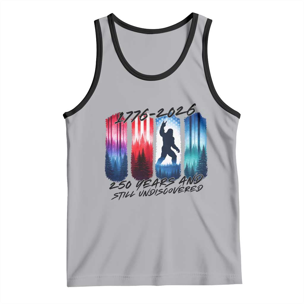 Funny Patriotic Bigfoot Tank Top 250 Years And Still Undiscovered TS12 Athletic Heather Black Print Your Wear