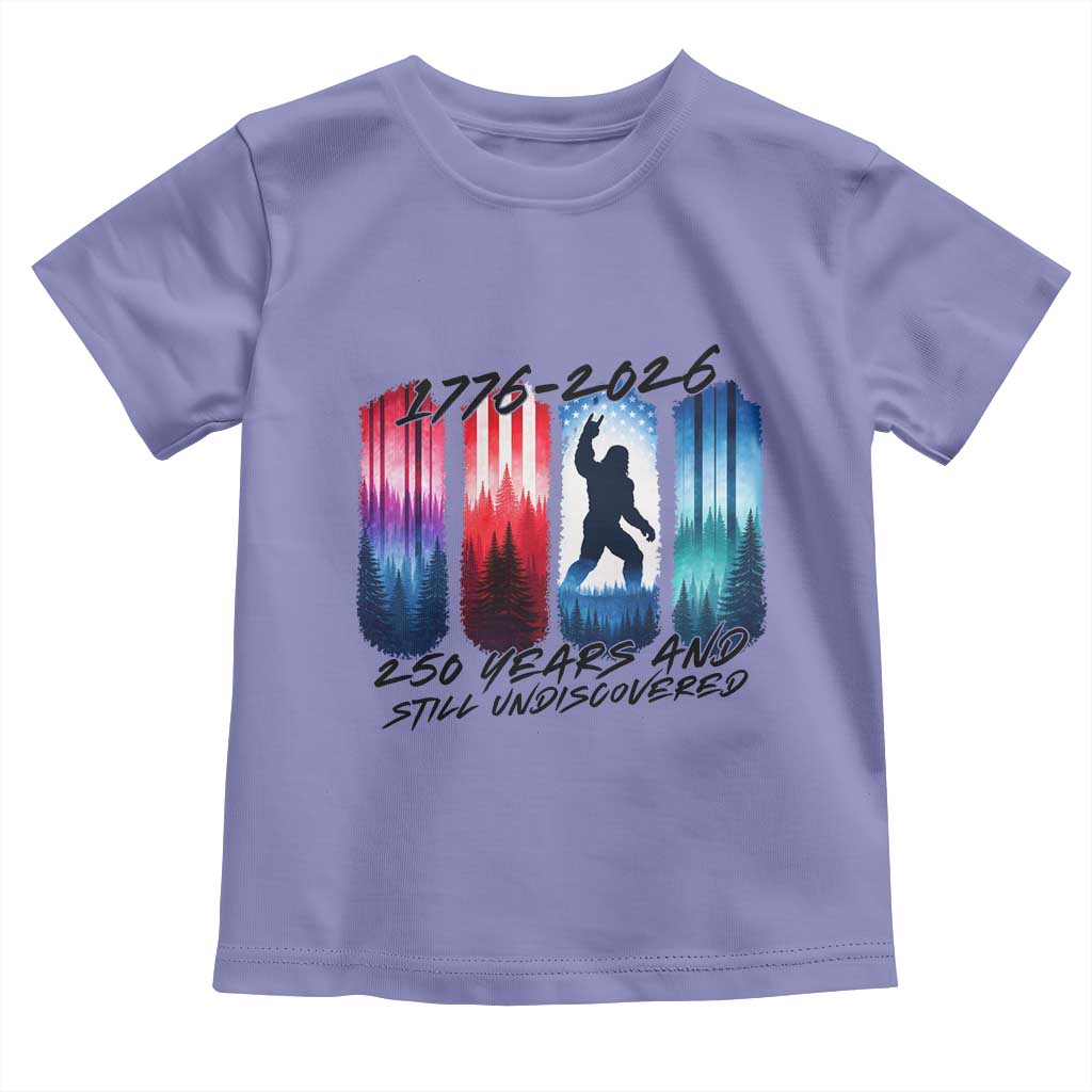 Funny Patriotic Bigfoot Toddler T Shirt 250 Years And Still Undiscovered TS12 Violet Print Your Wear