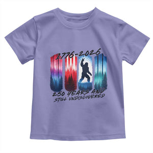 Funny Patriotic Bigfoot Toddler T Shirt 250 Years And Still Undiscovered TS12 Violet Print Your Wear