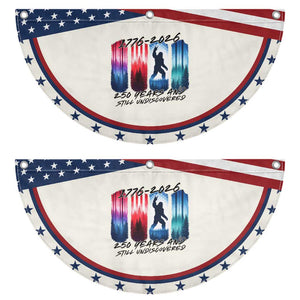 Funny Bigfoot Patriotic Fan Flag 250 Years And Still Undiscovered