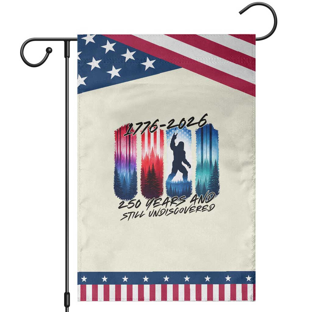 Funny Patriotic Bigfoot Garden Flag 250 Years And Still Undiscovered TS12 Modern Beige Blue Print Your Wear