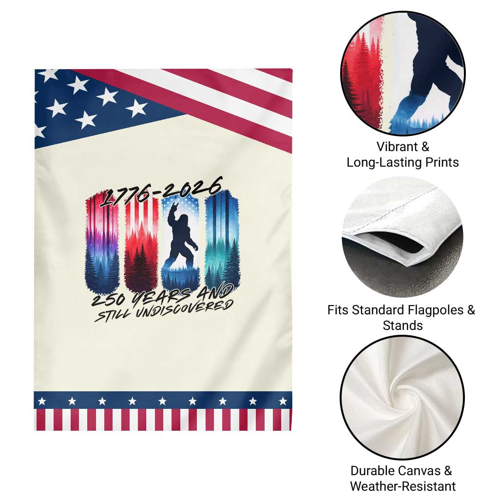 Funny Patriotic Bigfoot Garden Flag 250 Years And Still Undiscovered TS12 Print Your Wear