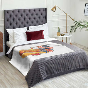 Funny Patriotic Hotdog Throw Blanket USA 250th Anniversary TS12 Print Your Wear